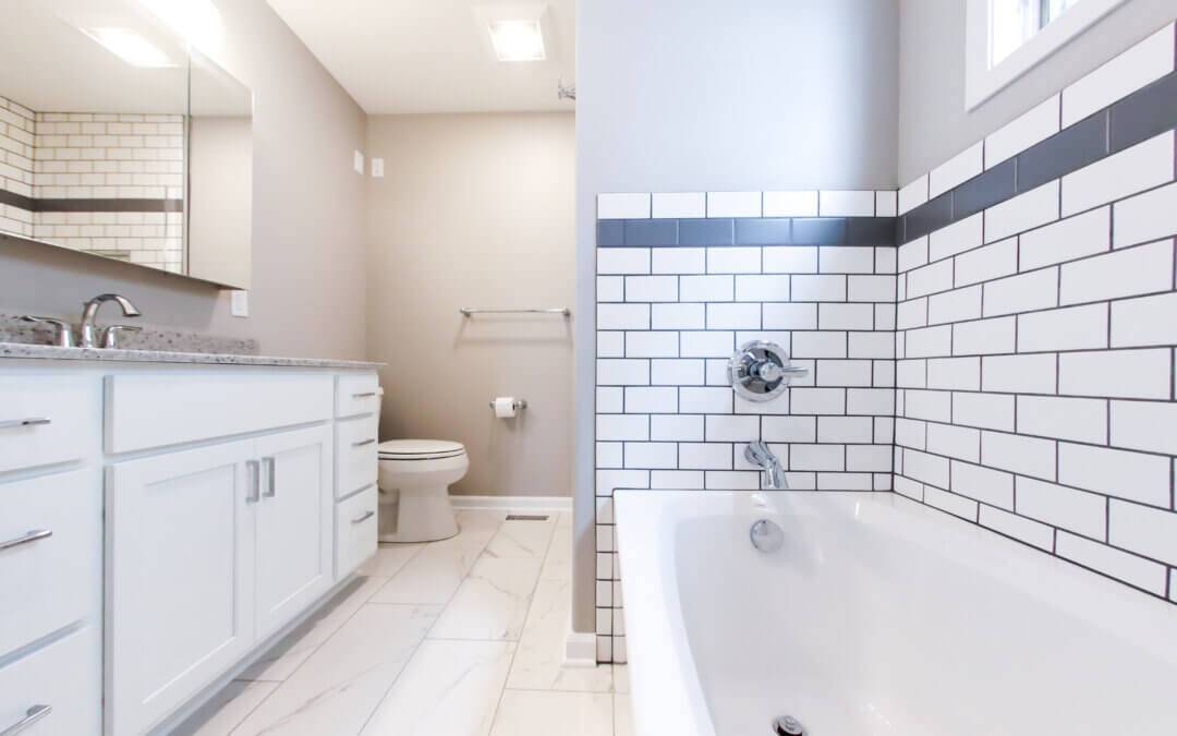 Gray & White Bathroom Remodel